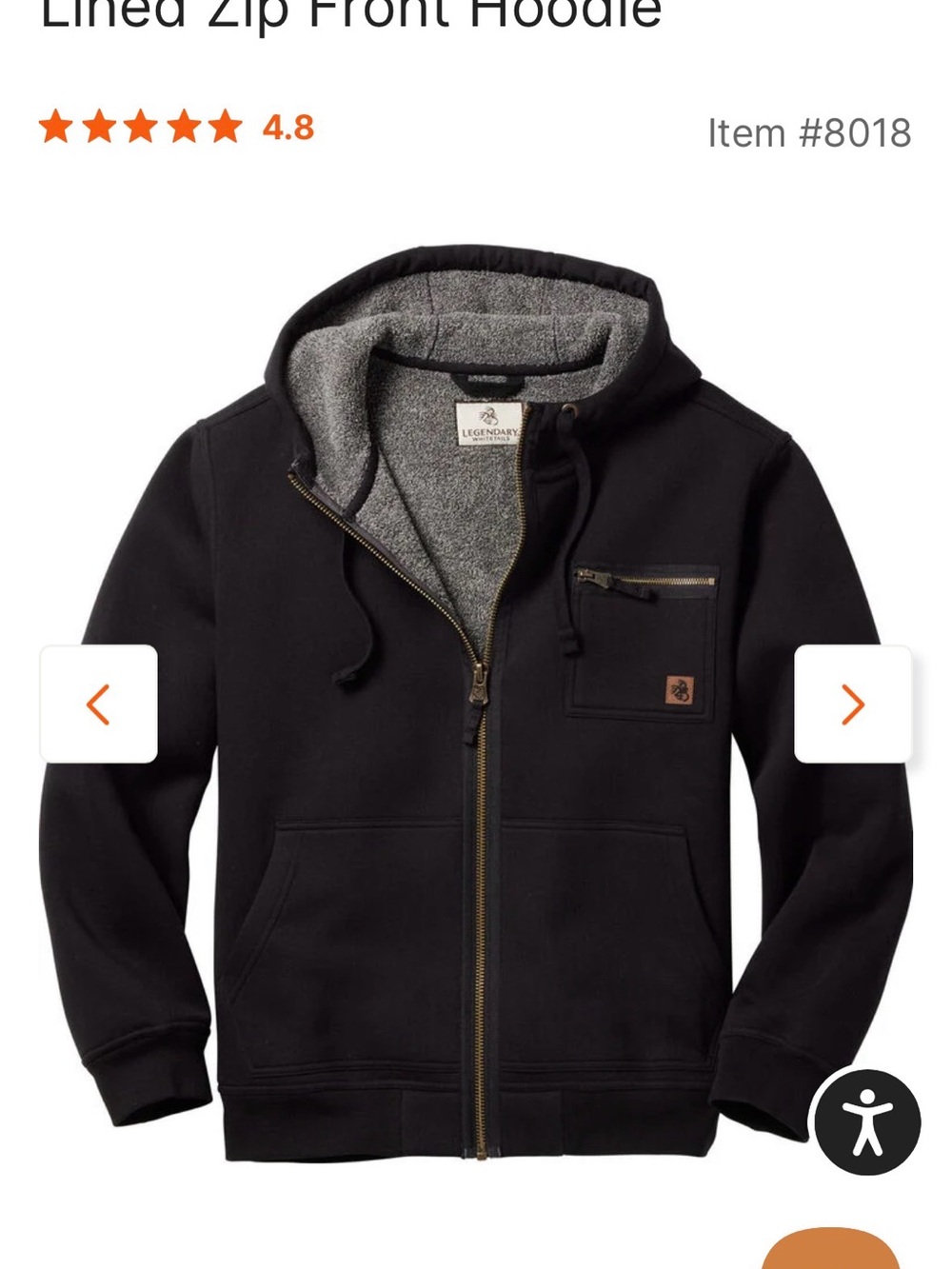 Large Legendary Whitetails North Woods Zip Sherpa Hoodie